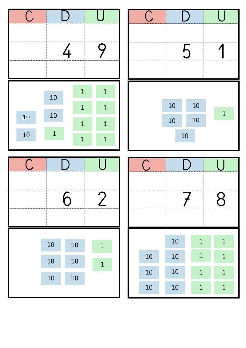 Vista previa de Descomposición con Estampas