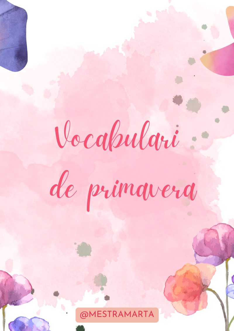 Vista previa de Vocabulari Primavera. Cat-cast-@mestramarta