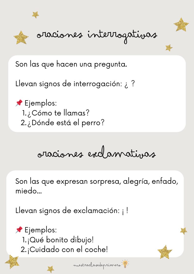 Vista previa de Interrogativas y Exclamativas