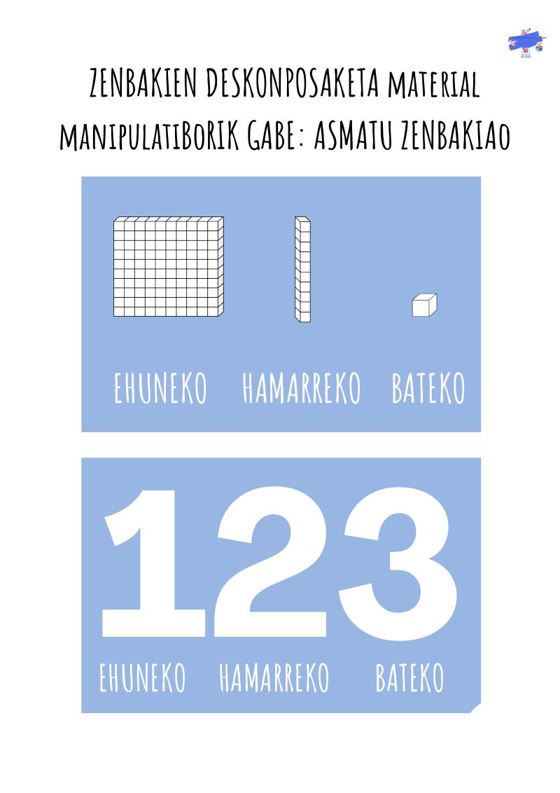 Vista previa de Descomposición Sin Material Manipulativo Euskaraz