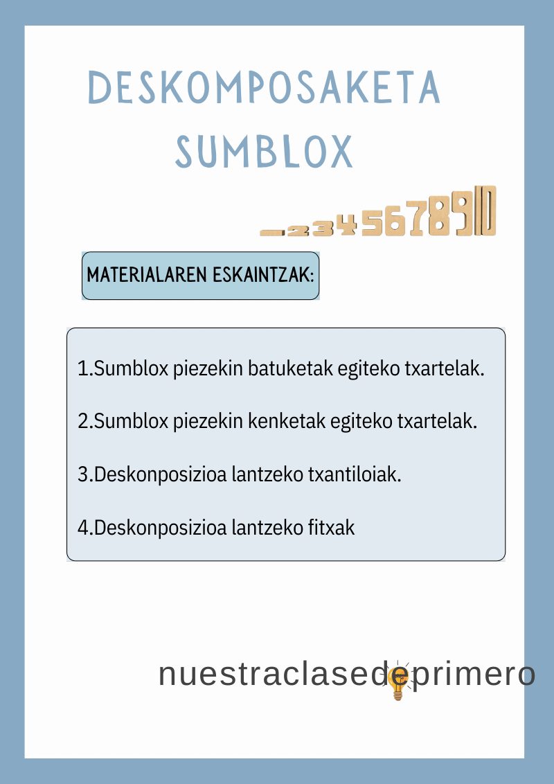 Vista previa de Sumblox Euskara